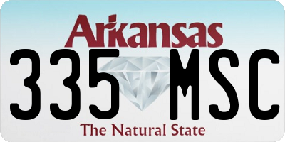 AR license plate 335MSC
