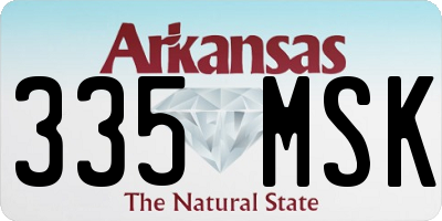 AR license plate 335MSK