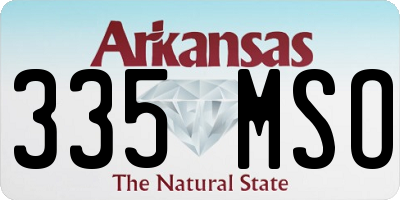 AR license plate 335MSO