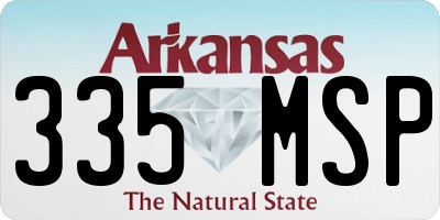 AR license plate 335MSP