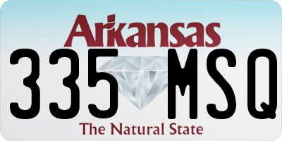 AR license plate 335MSQ
