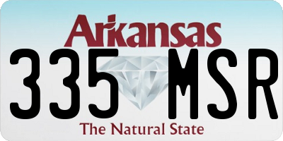 AR license plate 335MSR