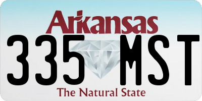 AR license plate 335MST