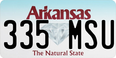 AR license plate 335MSU