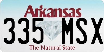 AR license plate 335MSX