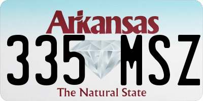 AR license plate 335MSZ
