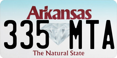 AR license plate 335MTA
