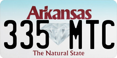 AR license plate 335MTC