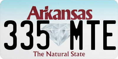 AR license plate 335MTE