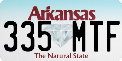 AR license plate 335MTF
