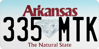 AR license plate 335MTK