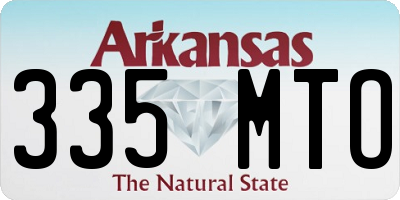 AR license plate 335MTO