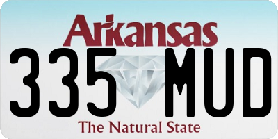 AR license plate 335MUD