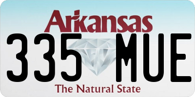 AR license plate 335MUE