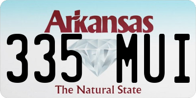 AR license plate 335MUI