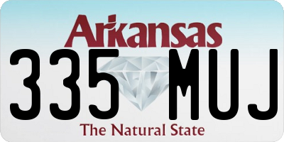 AR license plate 335MUJ