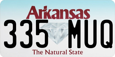 AR license plate 335MUQ