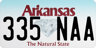 AR license plate 335NAA