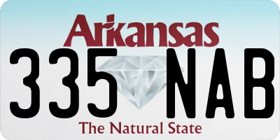 AR license plate 335NAB