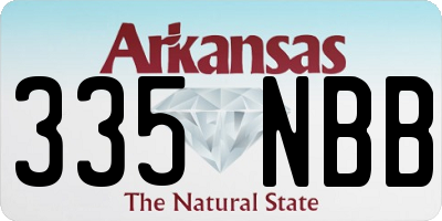 AR license plate 335NBB