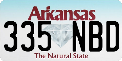 AR license plate 335NBD