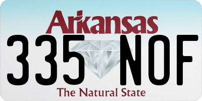 AR license plate 335NOF
