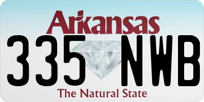 AR license plate 335NWB