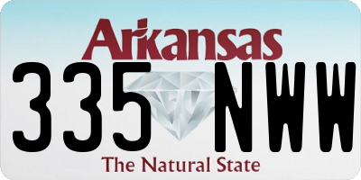 AR license plate 335NWW