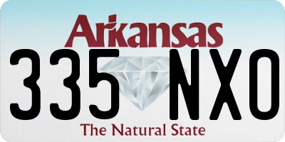 AR license plate 335NXO