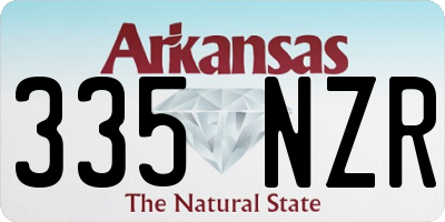 AR license plate 335NZR