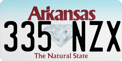 AR license plate 335NZX