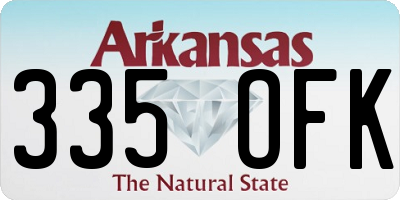 AR license plate 335OFK