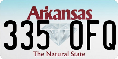 AR license plate 335OFQ