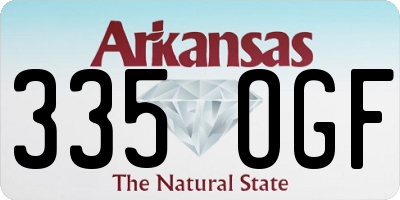 AR license plate 335OGF