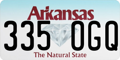 AR license plate 335OGQ