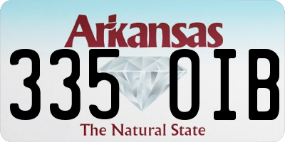 AR license plate 335OIB