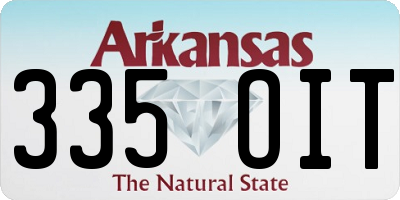 AR license plate 335OIT