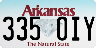 AR license plate 335OIY