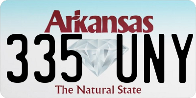 AR license plate 335UNY