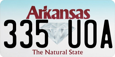 AR license plate 335UOA