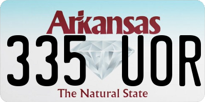 AR license plate 335UOR
