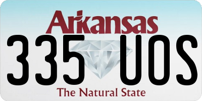 AR license plate 335UOS