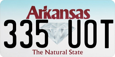 AR license plate 335UOT