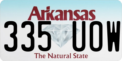 AR license plate 335UOW