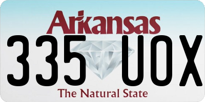 AR license plate 335UOX