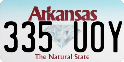 AR license plate 335UOY
