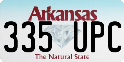 AR license plate 335UPC