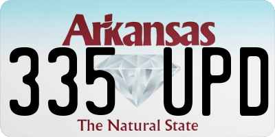 AR license plate 335UPD