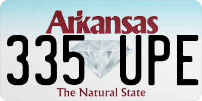 AR license plate 335UPE