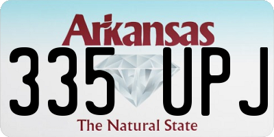 AR license plate 335UPJ
